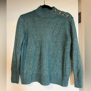 St John’s May Teal Sweater with buttons size M